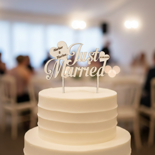 Cake Topper Hochzeit mit Wunschtext